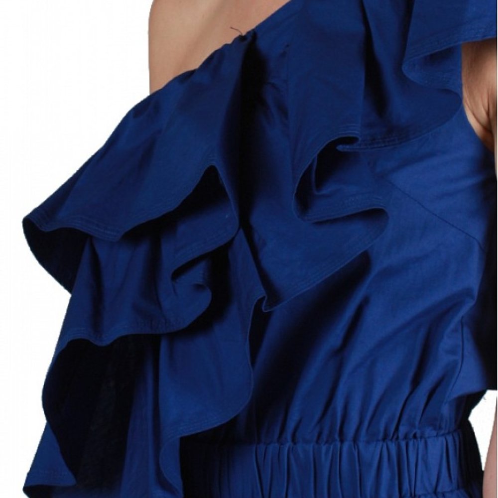 NWT RYU One Shoulder Ruffle Top Romper - Picture 4 of 6